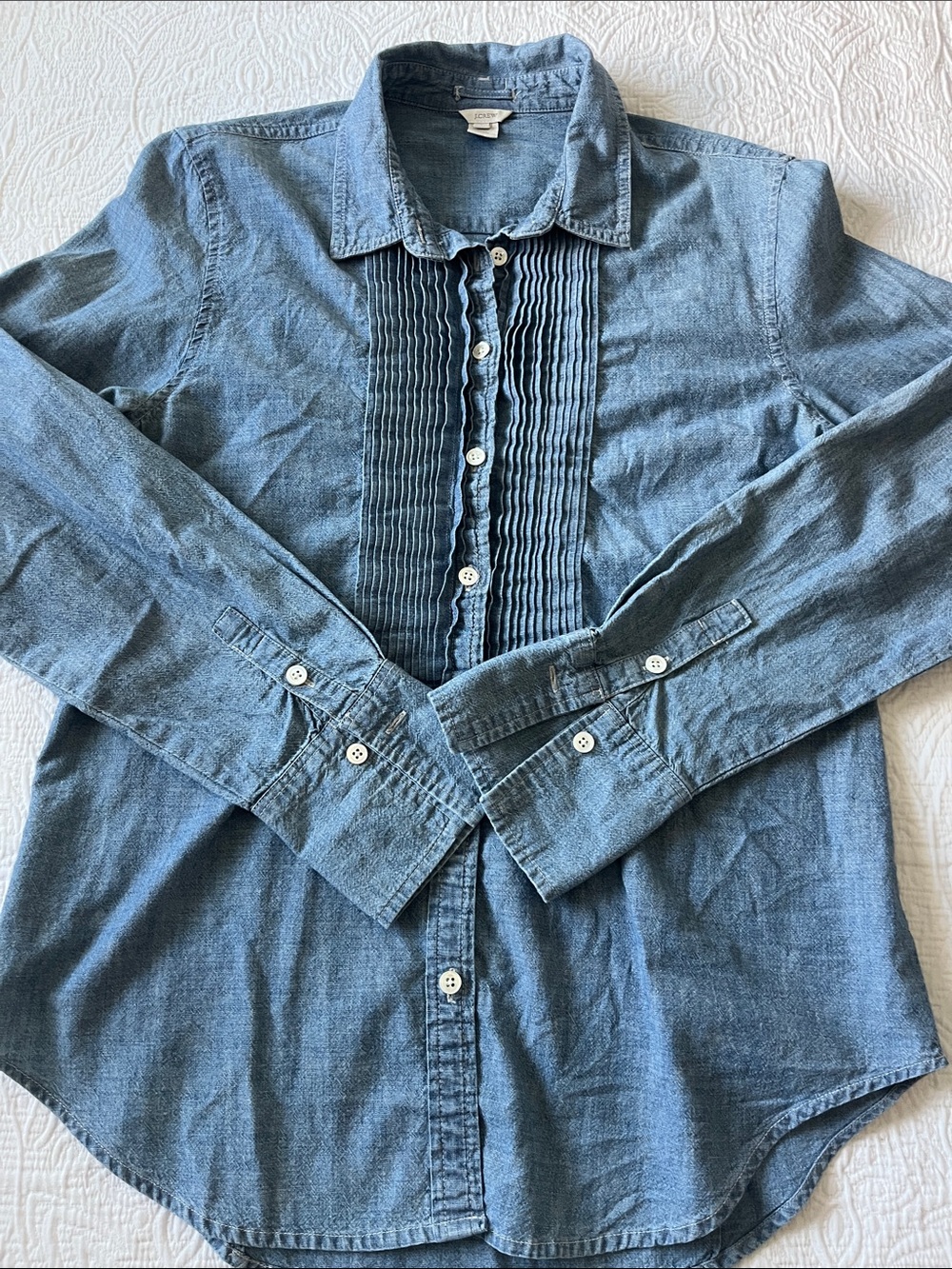 Women’s Blue Denim Chambray long sleeve J Crew size 6